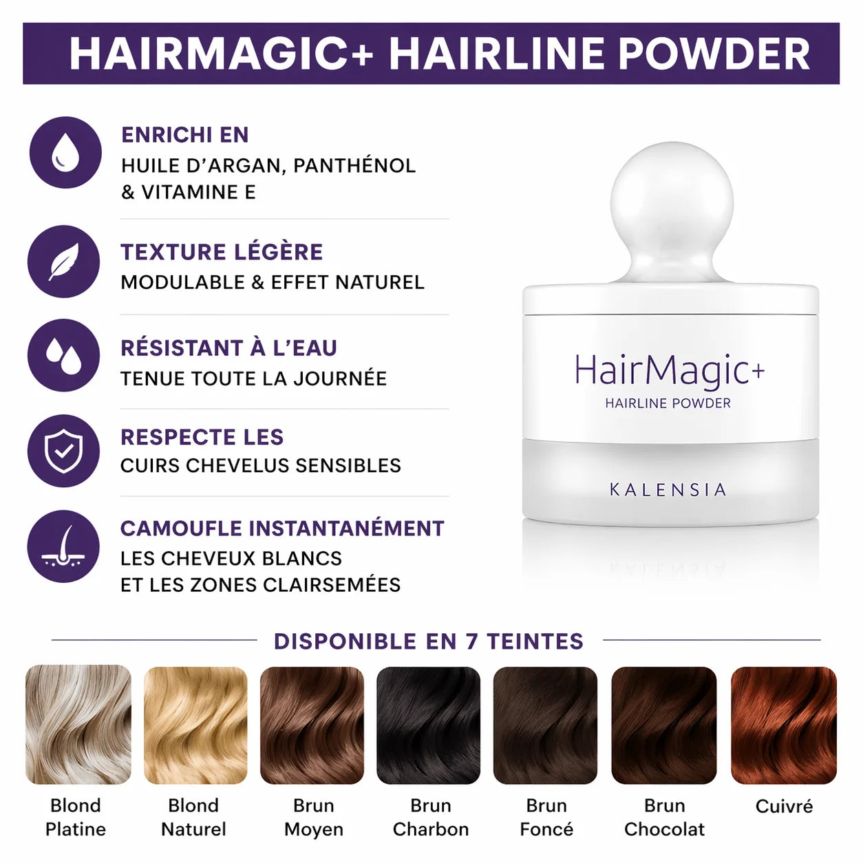 HairMagic+ Poudre Capillaire pour Racines