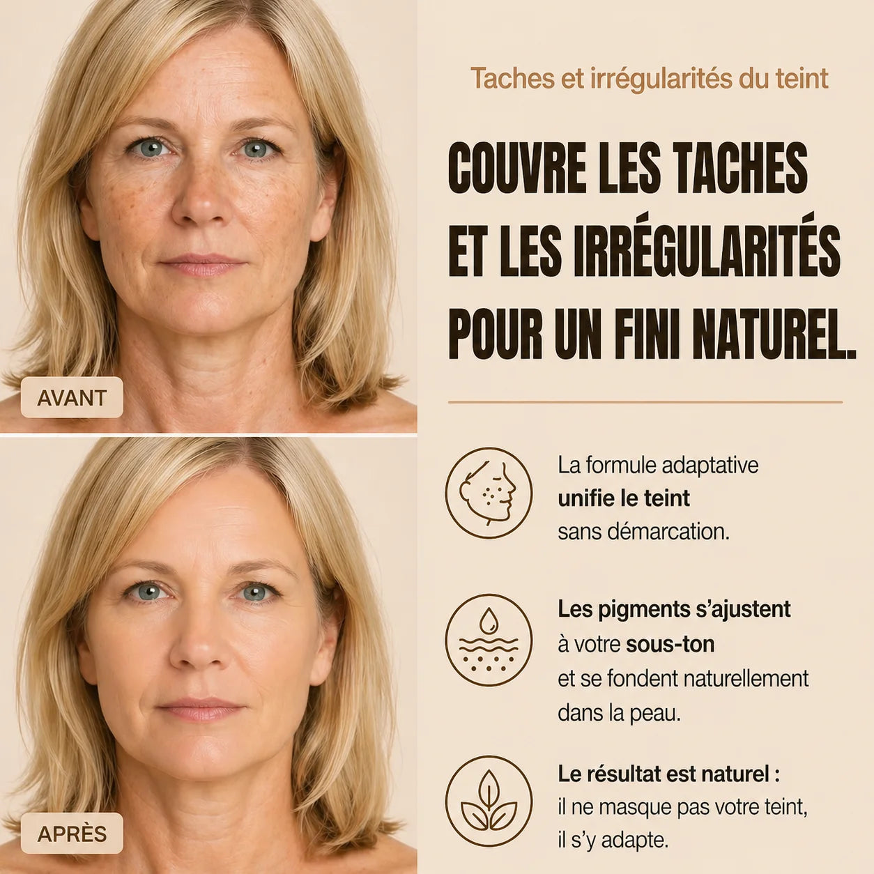 Kalensia - Fond de teint en stick qui s'adapte à votre teint