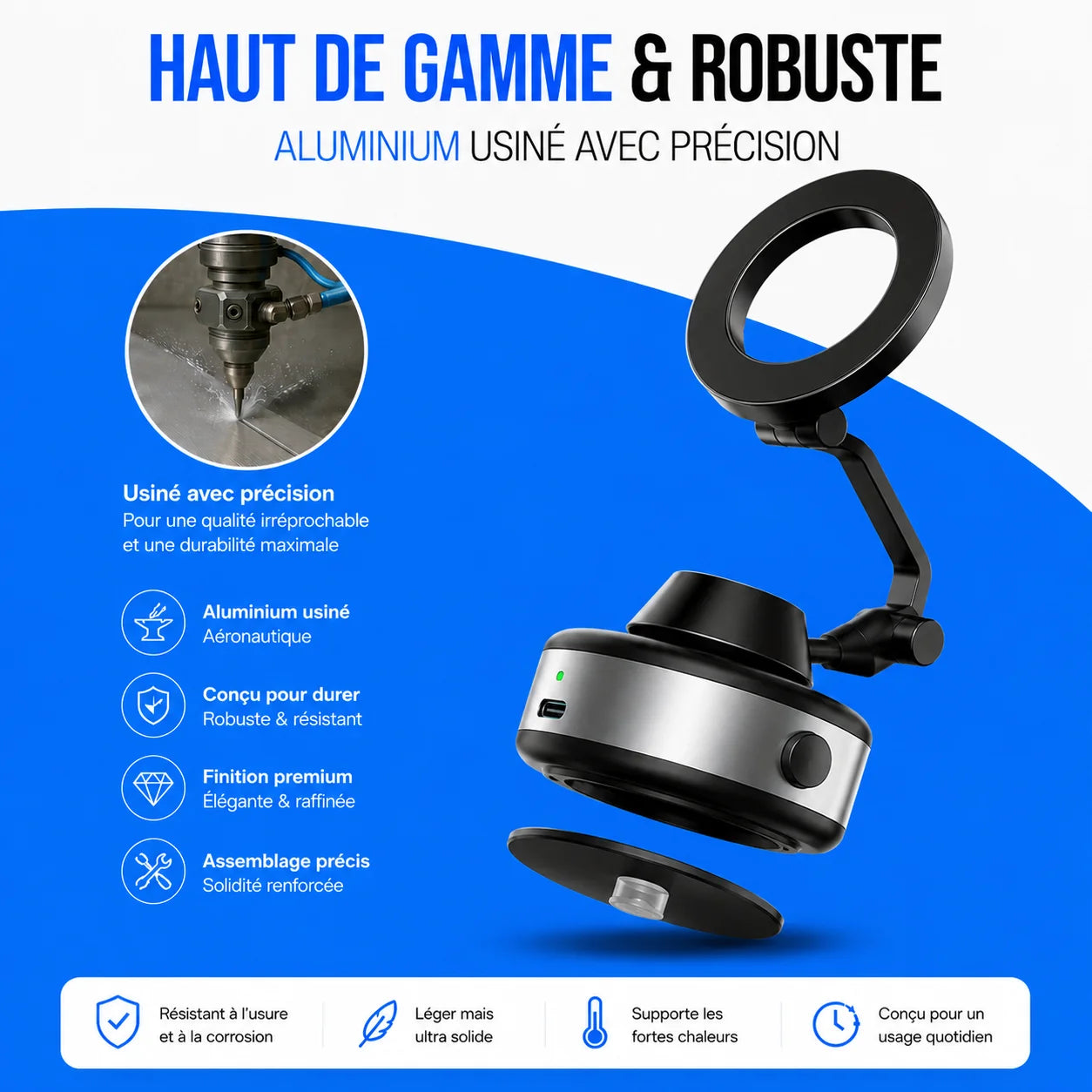 MagGrip™ – Support Magnétique à Fixation Ultra-Puissante