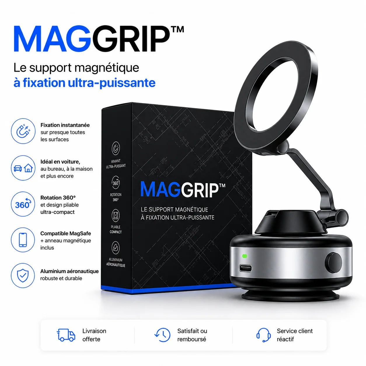 MagGrip™ – Support Magnétique à Fixation Ultra-Puissante